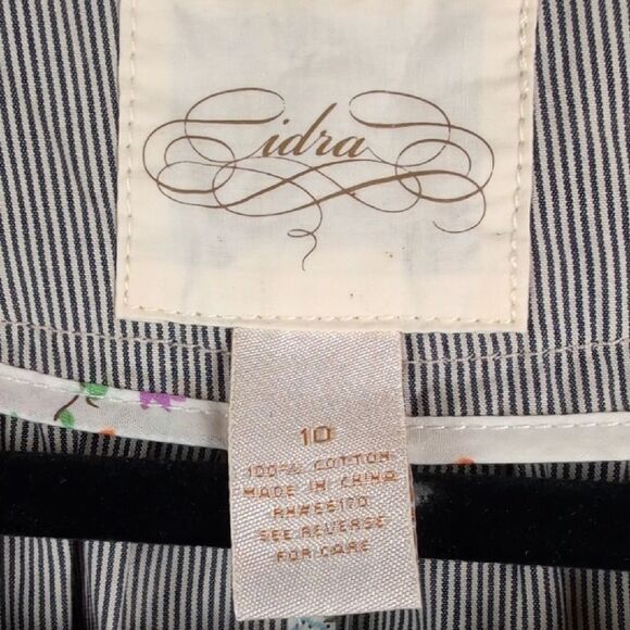 NWT Anthropologie Sidra Black & White Pinstripe Short Jacket 3/4 Length Sleeve - Picture 2 of 11